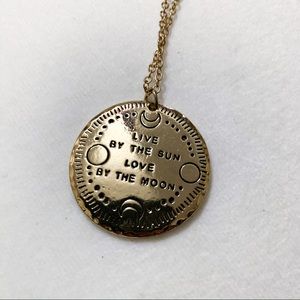 Live by the Sun, Love by the Moon necklace